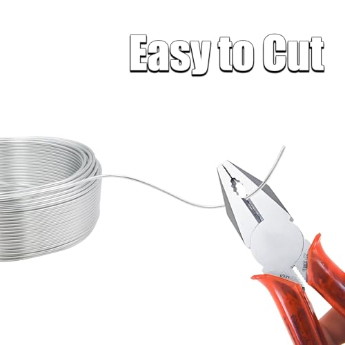 15 Gauge Aluminum Craft Wire, 98FT 1.5mm Silver Bendable Metal Wire | Anodized Jewelry Wire for Crafts, Jewelry Making, Floral Arranging, Sculpting, Armature, Bonsai, Wire Wrapping, Lightweight - size: 15, style: Silver