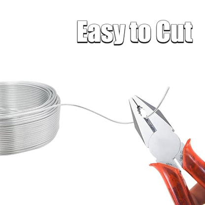 15 Gauge Aluminum Craft Wire, 98FT 1.5mm Silver Bendable Metal Wire | Anodized Jewelry Wire for Crafts, Jewelry Making, Floral Arranging, Sculpting, Armature, Bonsai, Wire Wrapping, Lightweight - size: 15, style: Silver