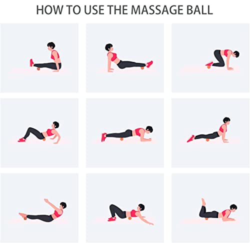 Hard Peanut Massage Ball, Double Lacrosse Massage Ball. Deep Tissue Massager Mobility Roller for Physical Therapy Myofascial Release Trigger Point Muscle Relax Pain Relief Acupressure (Orange) - color: Orange
