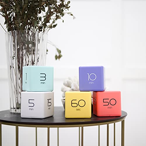 mooas Cube Timer, Flip, Block, Productivity, Time Management (Violet) - color: Violet