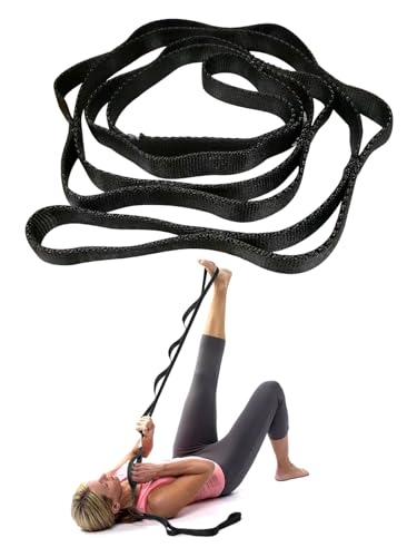 Stretching Strap, 10 Loops Yoga Strap for Physical Therapy, Nylon Stretch Straps for Pilates, Exercise, Stretch Band for Women and Men