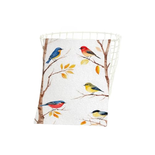 Autumn Bird Hawaii Beach Towel Tree Leaves Bullfinch Birch Chestnut Animal Fall Face Towels Suit Travel Sports Pool Swimming Bath Camping Spa Gym Yoga,15x30 Inch - color: Autumn Bird Hawaii