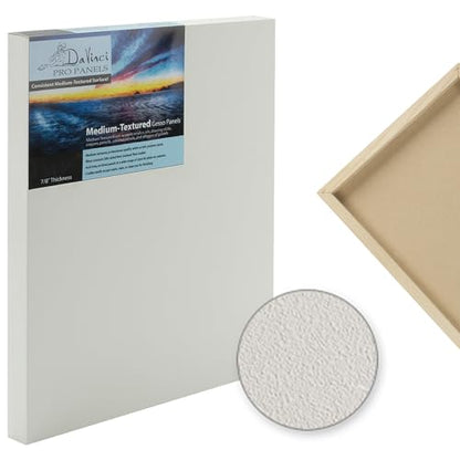Da Vinci Pro Medium Textured Gesso Panel - 4x8-6 Pack - 7/8" Depth Wood Panels for Painting - Accepts Mediums Like Canvas - for Oils, Acrylics, Mixed Media, Pastels & Drawing Sticks - size: 4x8" - 6 Pack, style: 1-5/8" Depth