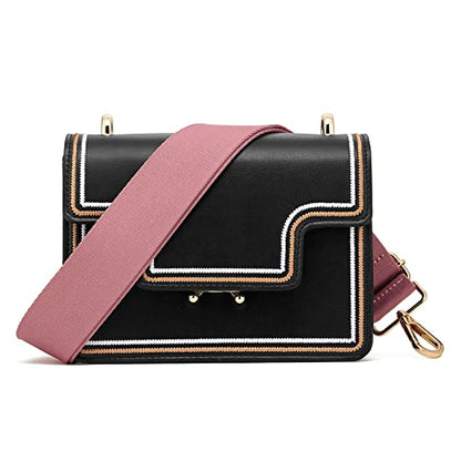 ZOOEASS Wide Shoulder Strap (Solid),Adjustable Replacement Belt Crossbody Canvas Bag Handbag - color: Deep Pink