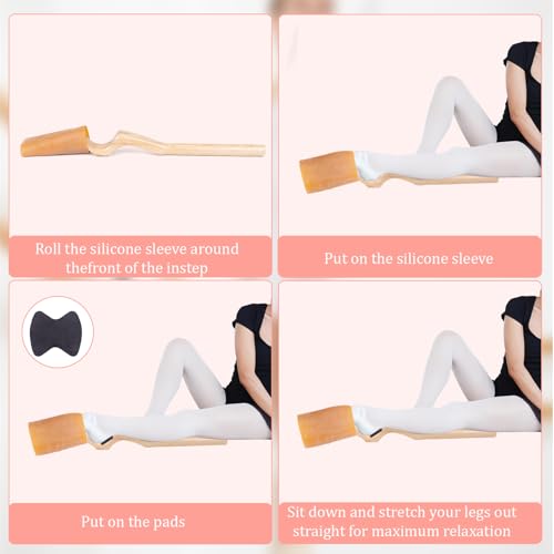 WodGod Professional Wooden Ballet Foot Stretcher Set - Arch Enhancer and Toe Strengthener for Ballet Dancers, Gymnasts, Yoga Practitioners with Portable Bag- Ideal Dance Accessories Gift