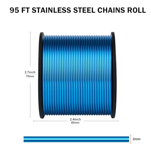 14 Gauge Aluminum Wire for Craft 95FT Blue Bendable Aluminum Wire Bulk | 2mm Flexible Aluminum Armature Crafting Wire Roll for Sculpting DIY Jewelry Making - color: Blue, size: 14 Gauge