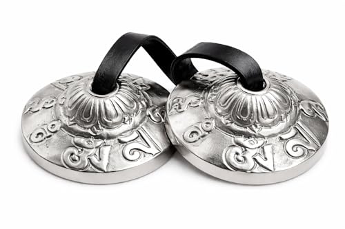Premium Bronze Tingsha Cymbals Bells - Meditation Mindfulness Chime For Chakra Healing Sound Bath Spiritual Gifts Handcrafted Tibetan By Himalayan Bazaar - size: 1.6 Inches