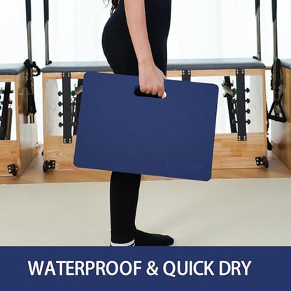 Yoga kneeling mat, 1.5inch Thick,Knee Push-ups, Plank Support & Yoga Elbows/Knees Mat Provides Cushion for Kneeling & Elbows - color: Dark blue
