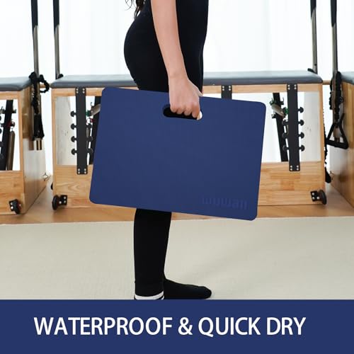 Yoga kneeling mat, 1.5inch Thick,Knee Push-ups, Plank Support & Yoga Elbows/Knees Mat Provides Cushion for Kneeling & Elbows - color: Dark blue