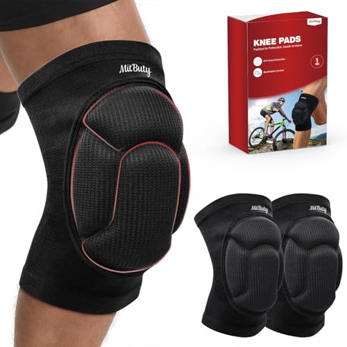 Protective Knee Pads for Men, Women & Kids – 1 Pair Thick Foam Cushioned Pads for Volleyball, Dance, Gardening, Wrestling & Kneeling – Durable Protection for Work & Sports (L: 22–25") - size: L: 22–25"