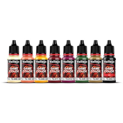 Vallejo - Aztec Dragons Acrylic Paint Set | Game Color | Fantasy Color Series Miniature Model Kit for a High Pigment Matte Finish | 8 Bottles x 18 ml. (0.60 fl.oz) - style: Aztec Dragons