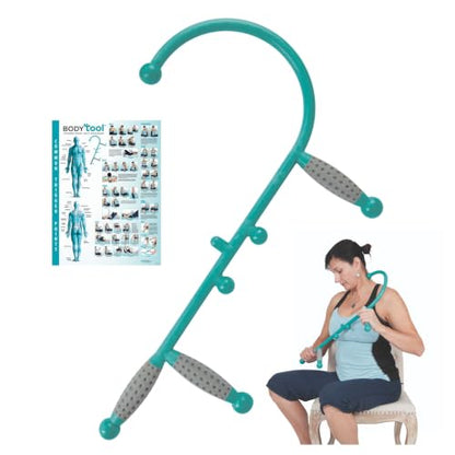 Body Tool Pressure Point Massage Stick - Muscle Hook for Back & Neck Pain