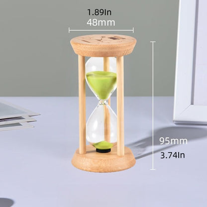 Mini Wooden Sand Timers,100% Bamboo Hourglass Sand Timers 1Min Sandglass Timer for Toothbrush Timer Games Classroom Home Office Cooking(Green+1Min) - color: Green, size: 1Min