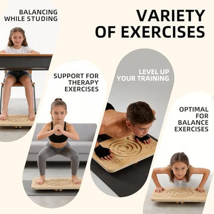 Juoe 360° Maze Balance Board Wobble Board,Sensory Balance Toys