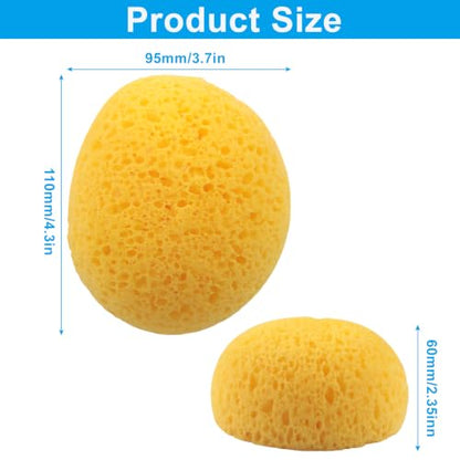 2 Pcs Natural Sponge for Painting, Yellow | Orange Peel Texture, Drywall Repair, Acrylic, Watercolor, Pottery, Creates Natural Wall & Art Textures - color: Yellow