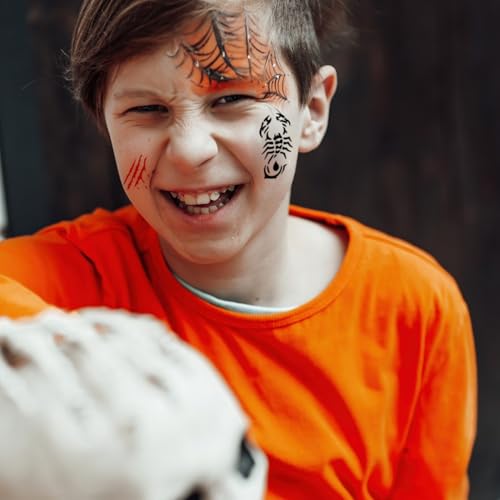 50 Pcs Face Paint Stencils Set – Reusable Body & Face Painting Templates for Kids & Adults – Makeup Stencils for Halloween, Parties, Carnival, Temporary Tattoo Art