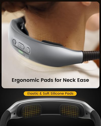 Glocusent Neck Light with Timer, 100 Hours Book Light for Bedtime Reading | Neck Reading Light, 3-Color, 5 Brightness, Bendable, Ergonomic, 1600mAh, Rechargeable, Eye Care, Sleep Aid, Travel Lock, Gift - color: Gray