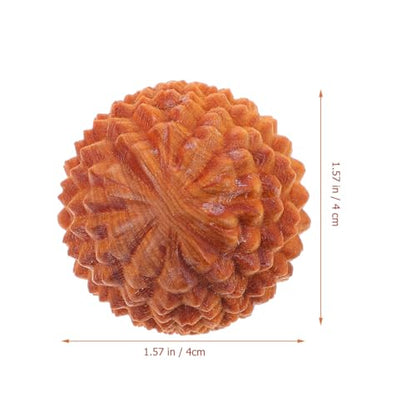 Ipetboom 2Pcs Durian-Shaped Wood Hand Massage Balls, Rolling Hand Massager for Finger Acupoint Therapy and Muscle Knot Relief Compact Fitness Supply for Exercise and Relaxation