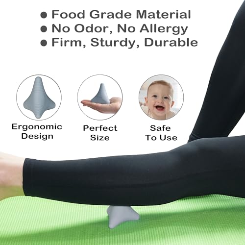 Trigger Point Massage Ball Manual Massager Tool 2.8”×2.9”. Gray - color: Gray