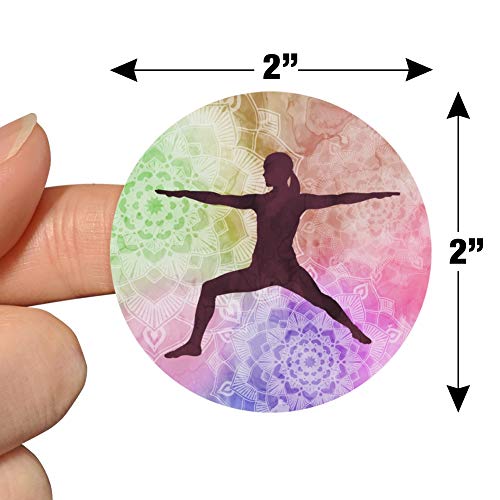 Warrior II 2 Yoga Pose Planner Calendar Scrapbooking Crafting Stickers - color: Opaque, size: 18 2" Stickers