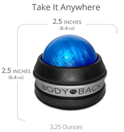 Body Back Massage Roller Ball - Body & Neck Massager for Muscle Recovery - color: Blue