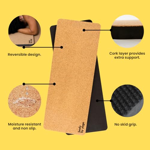 Premium Yoga Knee Pad Cushion – Extra Thick Support for Knees, Elbows & Headstands | All the Comfort of an Extra Thick Yoga Mat with the Stability You Need for Standing Poses | Reversible Non-Slip Grip | Ideal for Yoga & Pilates Knee Pads - color: Midnigh