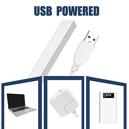 DWEPTU 12 Inch Under Cabinet Light, LED Light Bar, USB Powered, Cool White | 30 LEDs Bright Output, Magnetic Mount, No-Drill Installation for Kitchen, Closet, Shelf - color: Cool White