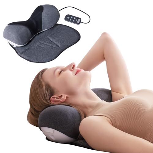 ALPHAY Cervical and Shoulder Massage Pillow, Portable Neck Traction Device, Dynamic Massage, Graphene Heating, Shoulder and Neck Relax Device