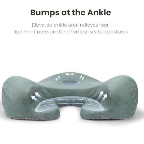 Meditation Cushion Memory Foam Floor Pillow for Cross Legged Sitting - color: Bule