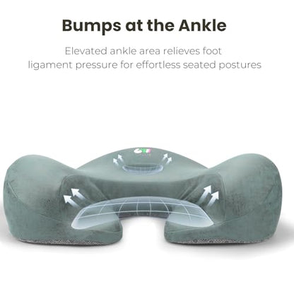 Meditation Cushion Memory Foam Floor Pillow for Cross Legged Sitting - color: Bule