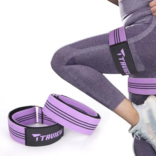 Occlusion Bands for Women Glutes & Hip Building, Blood Flow Restriction Bands BFR Bundle Booty Bands, Best Fabric Resistance Bands for Exercising Your Butt, Squat, Thigh, Fitness - color: Purple