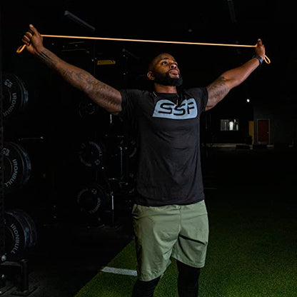 Serious Steel Fitness 81.3cm(32인치) 저항 트레이닝 밴드 (휴대용 운동 밴드 시스템 트레이닝 밴드 - 152cm(5피트 10인치) 미만의 개인에게 적합) - color: #0 오렌지 (0.9-6.8kg(2-15파운드)