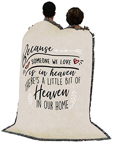 Pure Country Weavers There's A Little Bit of Heaven in Our Home - Sympathy Bereavement Gift Tapestry Throw Woven from Cotton - Made in the USA (72x54) - color: Our Home, size: 72" x 54"