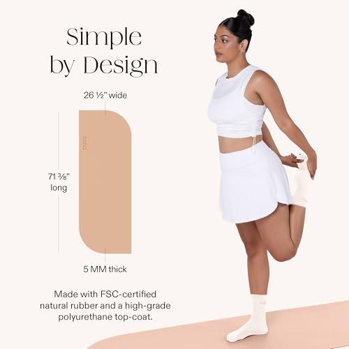 Bala Yoga Mat for Home Gym, Non-Slip Exercise Mat for Home Yoga - color: Sand, style: Deco Mat - 5mm