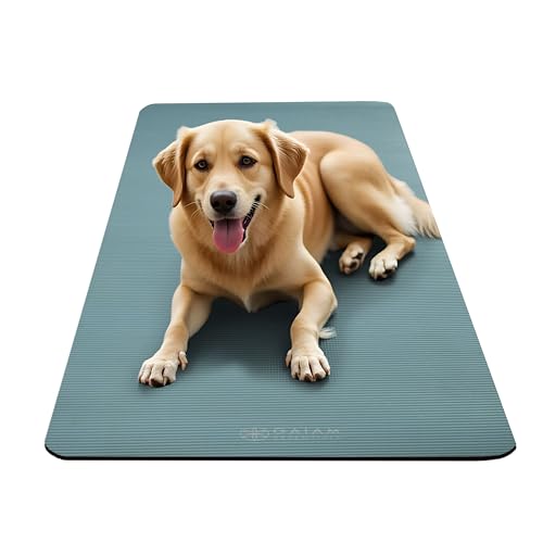 Gaiam Thick Yoga Mat, Exercise & Fitness Mat with Easy-Cinch Carrying Strap - color: Balsam, size: 2/5" (10MM)