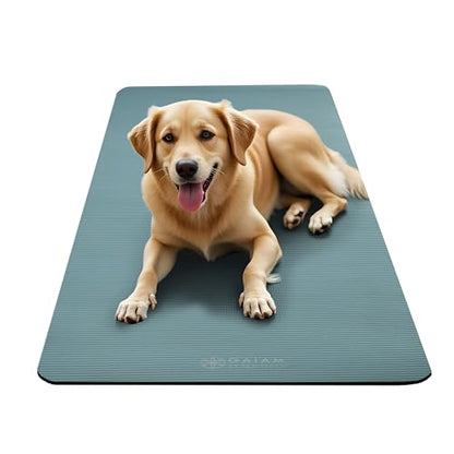 Gaiam Thick Yoga Mat, Exercise & Fitness Mat with Easy-Cinch Carrying Strap - color: Balsam, size: 2/5" (10MM)