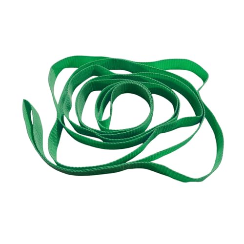Yoga Stretching Strap, Non-Elastic Multi-Loop Exercise Band for Flexibility - color: green