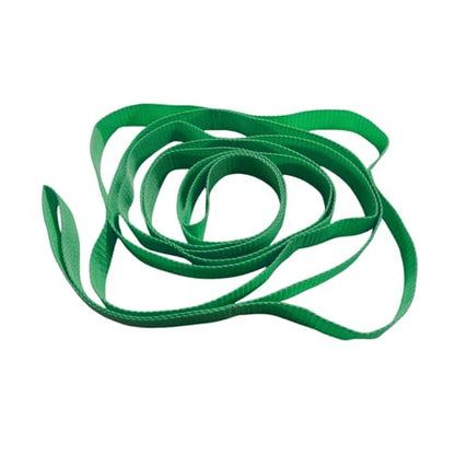 Yoga Stretching Strap, Non-Elastic Multi-Loop Exercise Band for Flexibility - color: green