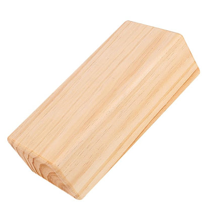 Toddmomy Solid Wood Yoga Block, High Density Wooden Brick with Round Edges & Non-Slip Surface, Yoga Prop for Restorative Fitness, Stretching, Pilates and Meditation, 9" x 4.4" x 2.8"