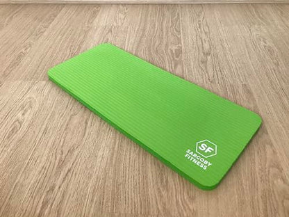 Yoga Knee Pad 0.6 inch Thick Pilates Yoga Knee Pad Cushion your knees Also support Elbows Forearms - color: Green