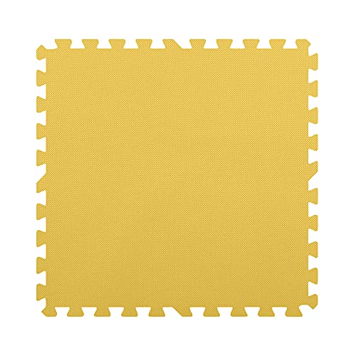 Flooring Inc's Puzzle Exercise Mats, EVA Foam Interlocking Floor Mats for Protective, Cushioned Workout Flooring for Home and Gym Equipment, Multiple Sizes & Colors - color: Yellow, size: 1/2" Thick