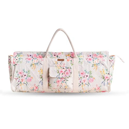 Maison d' Hermine Yoga Mat Duffle Bag Gym Tote Yoga Mat Carry Bag | Cylindrical bag for Woman Men Gifts Adjustable shoulder straps with Drawstring Water Bottle Pocket and zipper pocket - color: Sweet Rose Lavender, style: Yoga Mat Tote