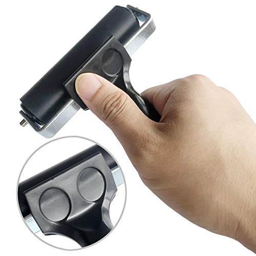 Benvo Rubber Brayer 4 inch Rubber Roller for Printmaking, Painting, Applying Glue, Wallpaper, Block Stamping Anti Skid Construction Tools with Hard Rubber Drum(Black, Classic Version)