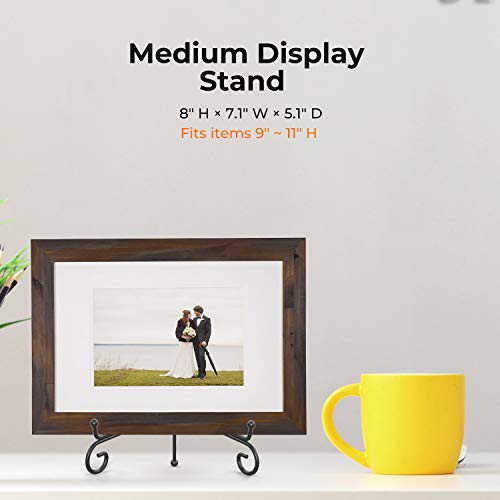 TR-LIFE Plate Stands for Display - 8 Inch Plate Holder Display Stand + Metal Easel Stand for Picture Frame, Decorative Plates, Book, Photo, Collectibles (2 Pack) - size: 8 Inch(2pcs)