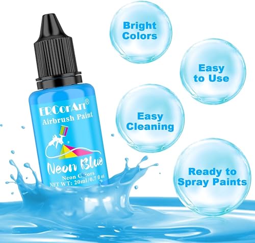 Airbrush Paint Set - 30 Colors Ready to Spray Airbrush Kit with 2 Cleaning Brush, Water Based Acrylic Air Brush Paint for Metal, Plastic Models, Artists - 0.7fl oz - size: 21 Fl Oz (Pack of 1)