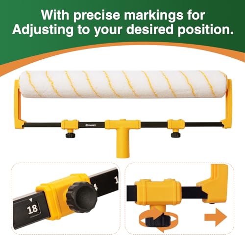 Voomey 18" Paint Roller kit，9 Piece 18 inch Paint Roller，18 Paint Roller Tray with Liner,Microfiber Paint Roller,Paint kit for House Painting - size: 18" Paint Roller Kit