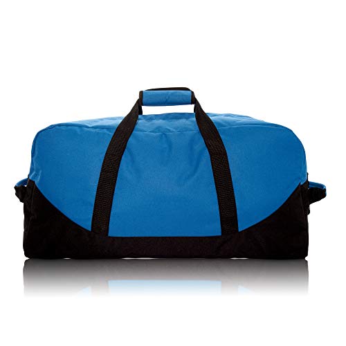 DALIX 25" Big Adventure Large Gym Sports Duffle Bag (Black Grey Navy Blue Red Camo) - color: Royal Blue