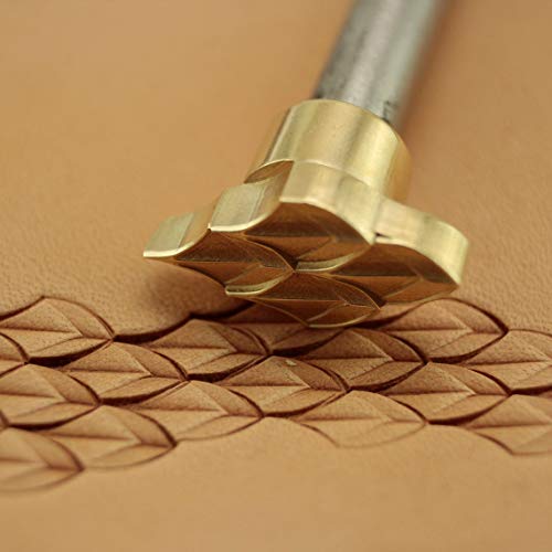 DandS ltd Dragon Scale Leather Stamp Tool, Professional Steel Craft Tool for Leatherworking, Embossing, Carving & Stamping Leather Projects, Belts Wallets & DIY Projects Compatible with Mallet #228-4 - color: Dragon Scale 0.47" x 0.27"