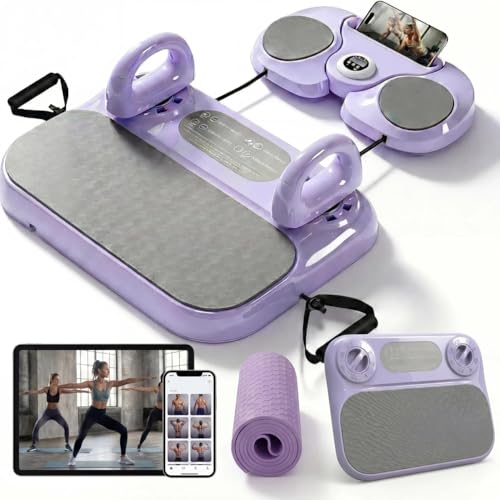Foldable Pilates Reformer Board w/ 3-Month Course for Beginners