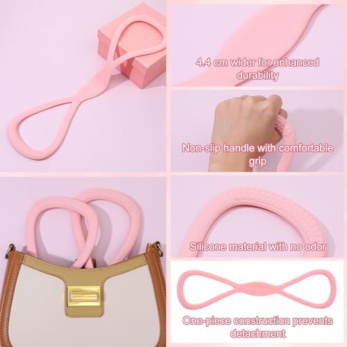 Arm Resistance Bands 8 Shaped Resistance Bands with Handles for Shoulder Back Arm Workout for Yoga Fitness Equipment - color: Pink